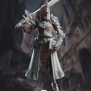 Female Knight // Dark Cleric // War Clergy // Dnd Mini