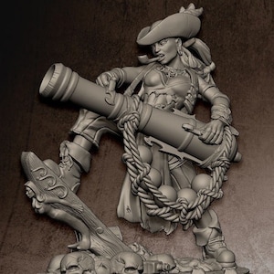 Human Cannoneer Female Swashbuckler Pirate