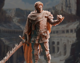 Male Human Paladin // Male Spellsword // Flame Blade // Dnd Mini