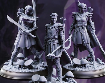Dark Elf Warriors // Elven Rangers // Forest Rogue // Dnd Mini