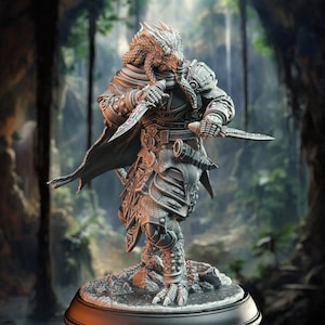 Dragonborn Rogue // Assassin // Dual Wield Thief // Dnd Mini