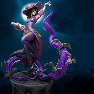 Female Witch Warlock // Female Sorcerer // Hex // Dnd Mini