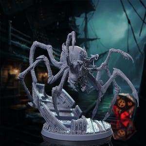 Dnd Monstrous Spider Mini - Arachnid Demon - Patron of Drow - Drider Beast Miniature - Cave Monster Mini - Dungeons and Dragons Mini - 32mm