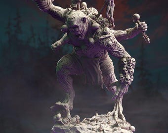 Shambling Corpse Mini // Flesh Golem Behemoth // Undead Giant // Dnd Mini // Tabletop Miniature