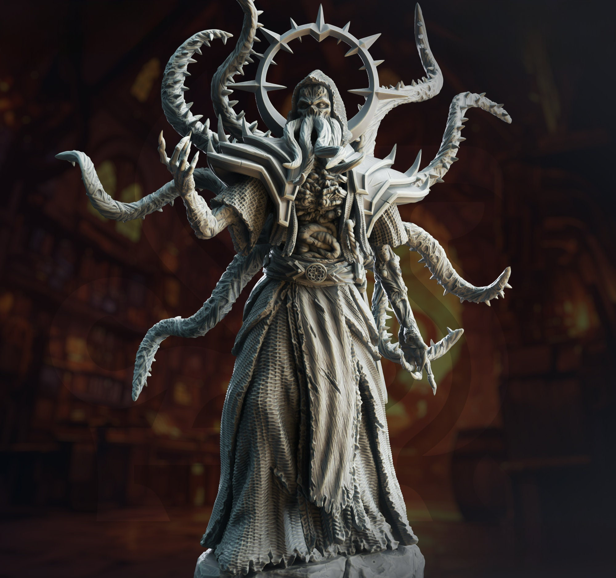 SF・ファンタジー・ホラー E.T. Eldritch Lich // Undead Flayer // Void Lord // Dnd Mini - Etsy
