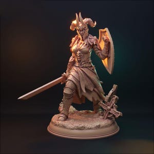 Tiefling Paladin // Demon Soldier // Battle Cleric // Dnd Mini