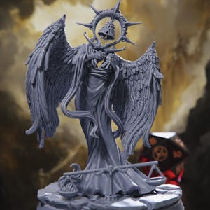Bell Toll Angel - Chime Demon - Scale of Fate Deva - Aasimar Demon - Horror Angel - Dnd Mini