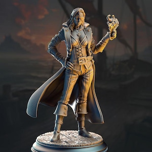 Dnd Pirate Gambler Mini - Ship Rogue Poker Player - Pirate Ship Crew - Card Shark Pirate DND - Dnd Mini