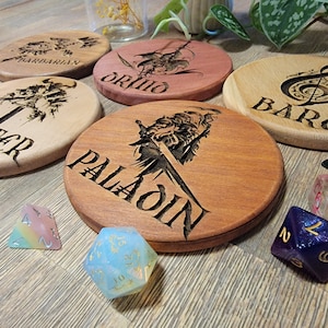 Personalized Dnd Class Coaster - DnD Gift - Custom Coaster for Dnd Lover - Gift for Dungeon Master - Unique Gift for DnD Player - TTRPG Gift