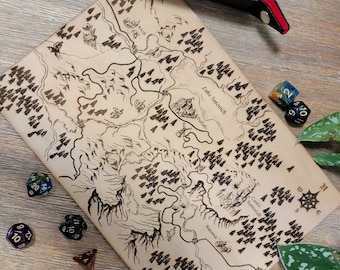Dungeons and Dragons Leather Map of Barovia for Curse of Strahd Dnd Fantasy