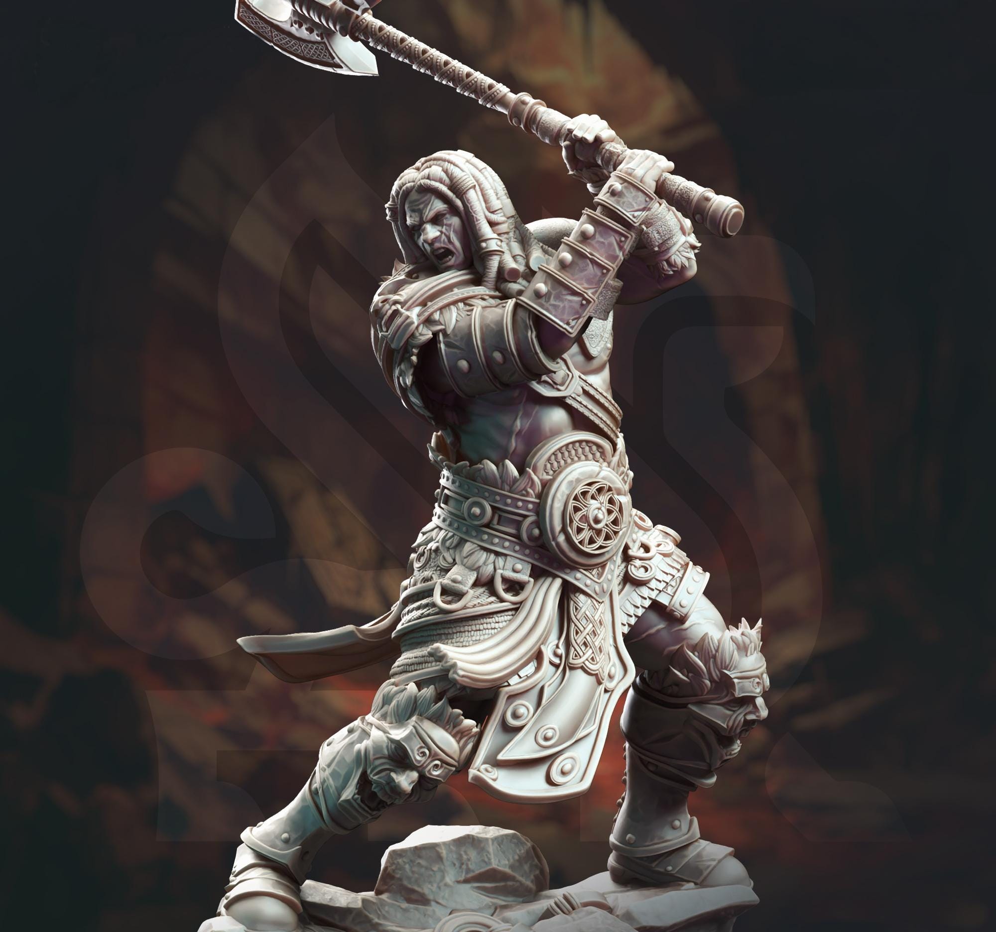 Goliath Barbarian // Pit Fighter // Great Champion // Warrior // Dnd Mini