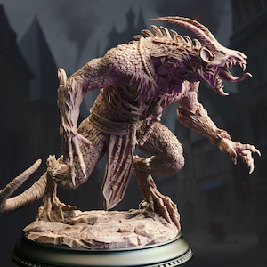 Dnd Eldritch Beast Mini - Demon Monster - Underdark Stalker - Wereabomination - Bone Crusher - Dnd Mini - 32mm