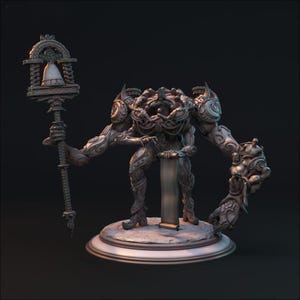 Dnd Construct Golem Mini - Giant Robot - Automaton Behemoth - Clockwork Colossus - Dnd Mini - 32mm
