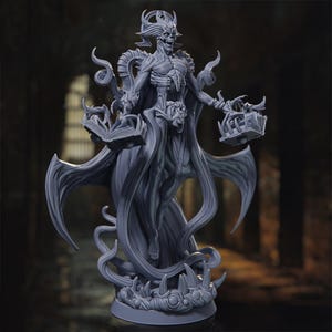 Dnd Wizard Lich Mini - Powerful undead Lich - Necromancer Mage - Death Sorcerer Miniature - Dnd Mini - Dungeons and Dragons Mini - 32mm