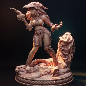 Voodoo Priestess // Tribal Necromancer // Jungle Witch // Dnd Mini // Miniatures