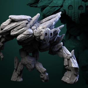 Earth Elemental | Element Monster | Stone Golem | Dnd Mini | Miniatures