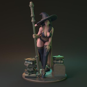 Sexy Witch // Temptress Sorceress // Enticing Hag // Scantily Clad Wizard // Dnd Mini
