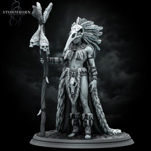 Tribal Orc Queen // Witchdoctor Shaman // Jungle Cannibal Leader // Dnd Mini