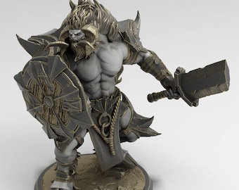 Minotaur Warrior // Labyrinth Guardian // Mythological Beast // Dnd Mini