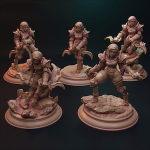 Dnd Female Assassin Mini - Elven Rogue Assassins - Sexy Thief - Pin-up Rogue - Dnd Mini - 32mm