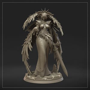 Blind Seraph Miniature, Fallen Angel Boss, Fantasy RPG Monster
