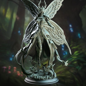 Elven Fairy Queen Mini - Queen of the Fey - Fairy Warrior - Fey Court Noblewoman - Forest Angel - Spirit of the Fey - Dnd Mini