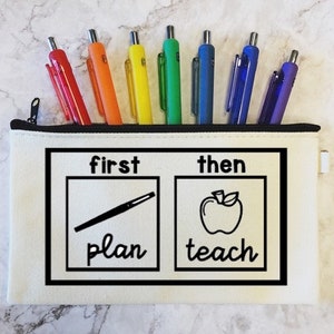 Teacher Pen Pouches // First Plan Then Teach // Personalized