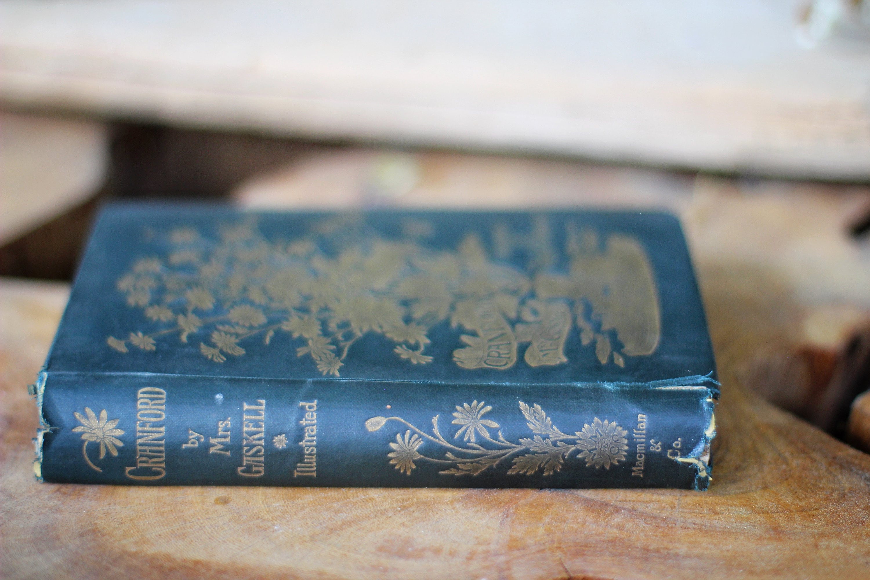 Vintage Victorian Floral Leaves Green Gold Book Cranford Mrs Etsy