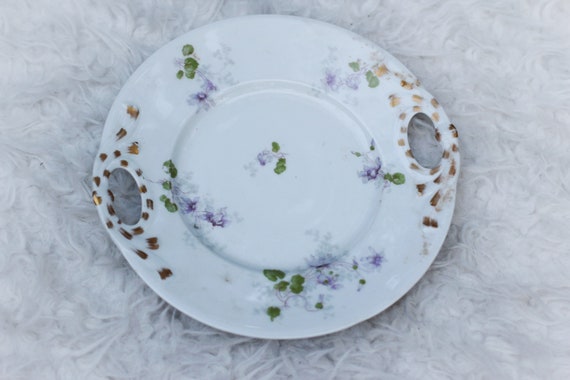 Vintage Limoges France W.G. Floral Purple Flowers… - image 1