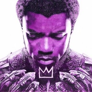 Black Panther Kunstdruck, gerahmter Kunstdruck, Bleistiftzeichnung, einfarbig, Leinwanddruck, chadwick boseman