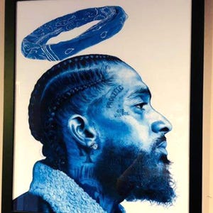 Nipsey Hussle Poster – Rapper Wall Art – Hip Hop Decor – Victory Lap Tribute – Music Legend Portrait – Rap Fan Gift