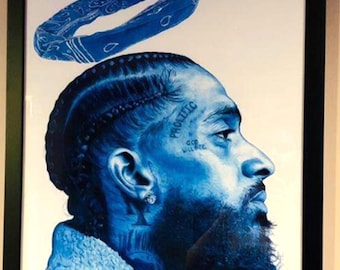 Nipsey Hussle Poster – Rapper Wall Art – Hip Hop Decor – Victory Lap Tribute – Music Legend Portrait – Rap Fan Gift