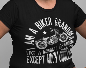 I Am A Biker Grandma T-Shirt - Cool Grandma Tshirt - Vintage Biker Shirt - Funny Grandma T Shirt - Grandma Gift - Vintage Motorcycle Shirt