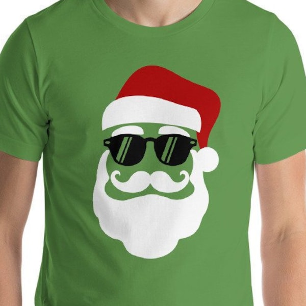 Hipster Santa Claus With Sunglasses T-shirt - Funny Gift for Party - Xmas Santa Claus Shirt - Merry Christmas TShirt - Gift for Xmas Holiday