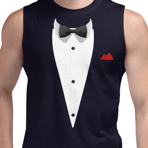 Tuxedo with Bowtie Tank Top - Gift For Weddings  - Funny New Years Eve  Shirt - Tuxedo T Shirt - Bowtie Tshirt - Outfit Shirt