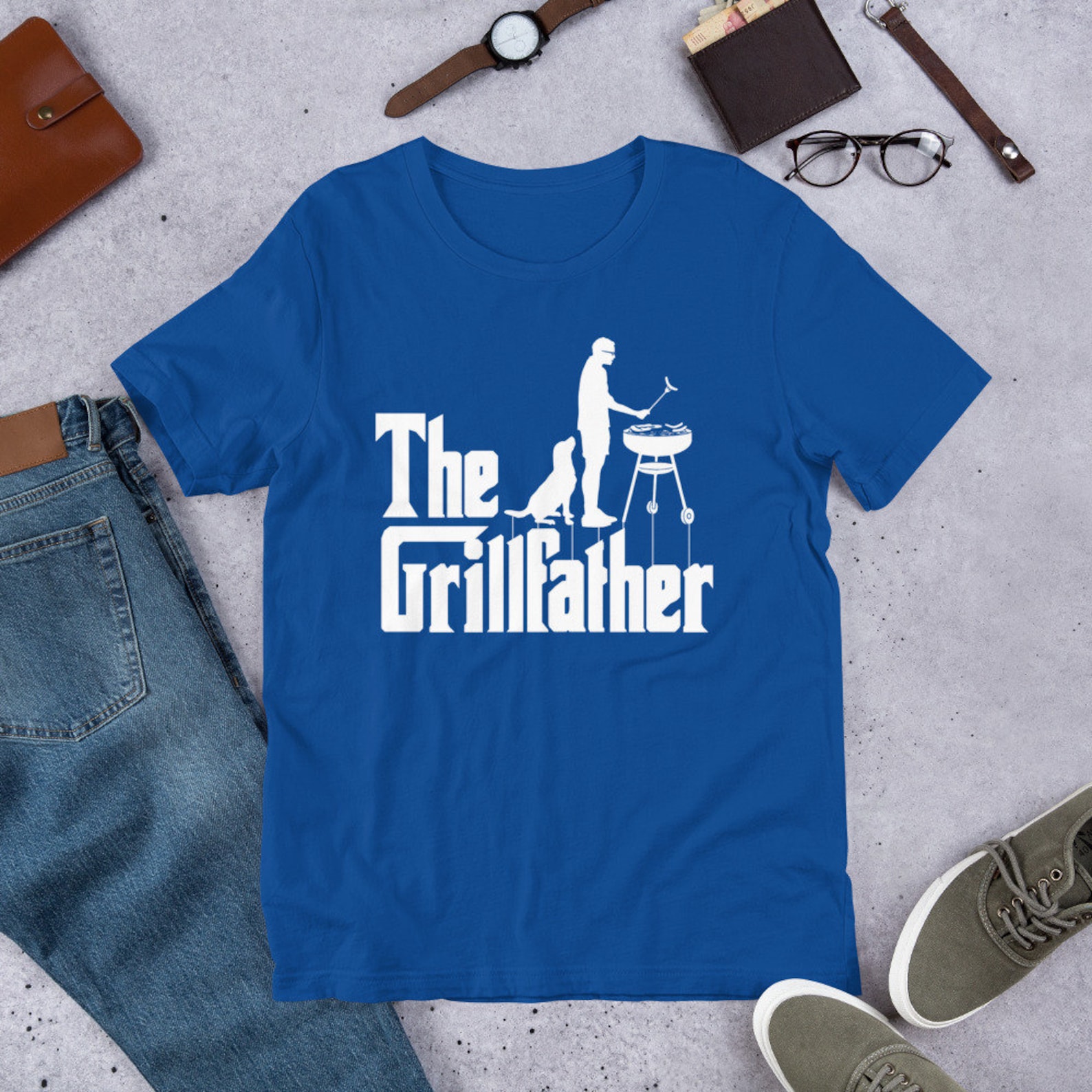 Shirts | Dad Gift Large Black 10 Cotton Grillfather Tee Shirt