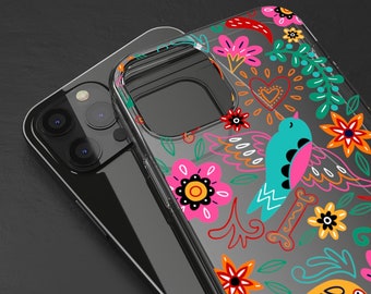 Sugar Skull Mexican Clear Case - Iphone 15 Case - 13 12 11 Pro Max Plus - Transparent Case - Clear Case with Design - Tpu Case Iphone 12
