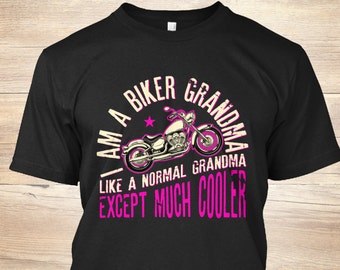 I Am A Biker Grandma T-Shirt - Cool Grandma Tshirt - Vintage Biker Shirt - Funny Grandma T Shirt - Grandma Gift - Vintage Motorcycle Shirt