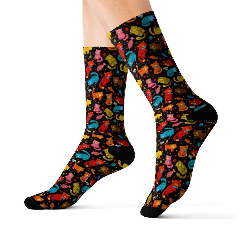 Funny Cats High Quality Socks Funny Socks Cool Socks Cute Etsy