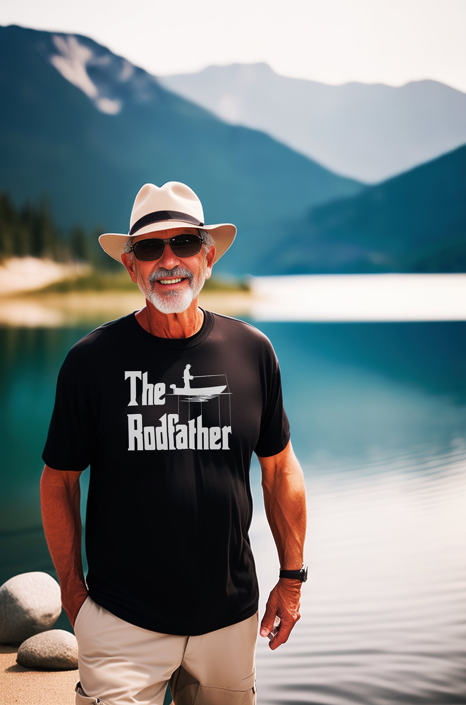 The Rodfather Shirt - Fishing T Shirt - Fisherman Shirt - Funny Fishing Shirt - Fishing Gifts - Vintage Fishing T Shirt - Father's Day