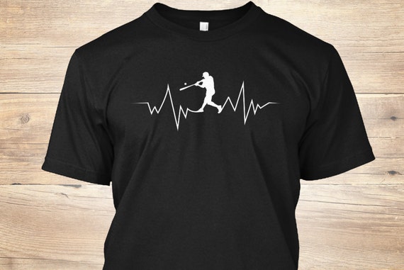 Baseball Heartbeat Graphic Tee Baseball Shirt Baseball Mom - Etsy