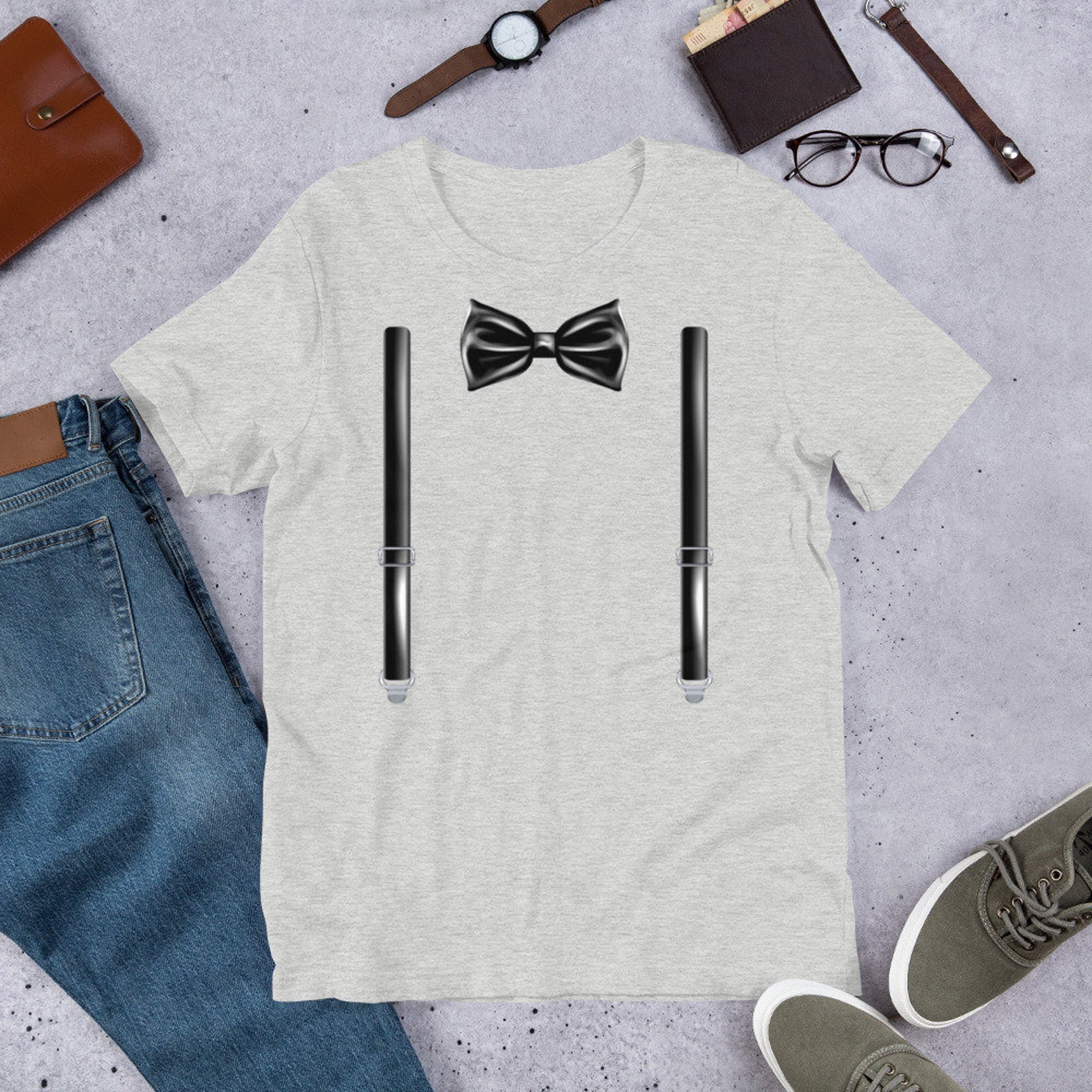 winged shirt bow tie
