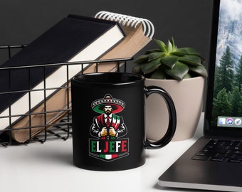 El Jefe Black Glossy Mug