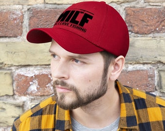 MILF Man I Love Fishing Hat Embroidered Cap Funny Fishing Quote