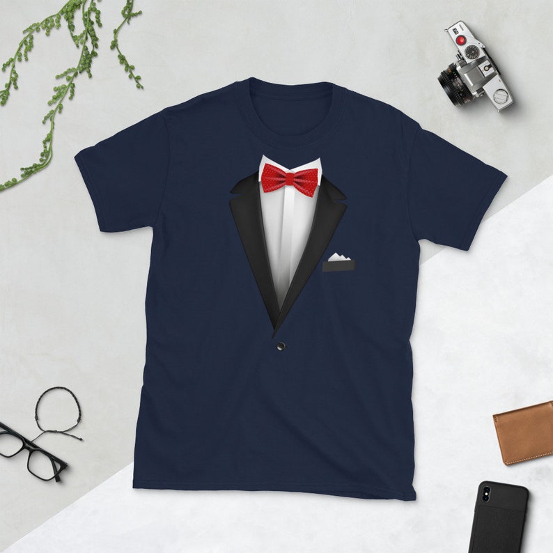 Tuxedo T Shirt with Bowtie For Weddings Kids Tuxedo Shirt Etsy