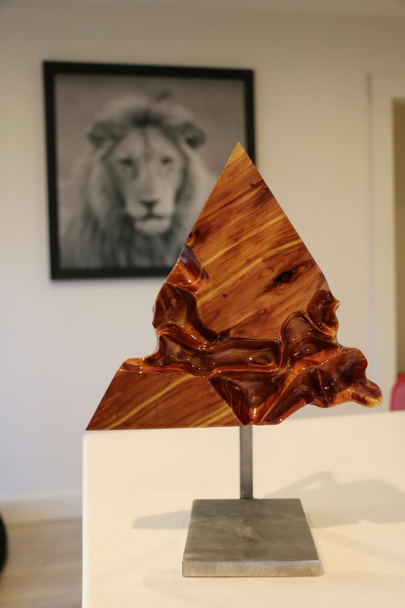 Rare Juniper Wood Contemporary Art Carving Fade Away Etsy