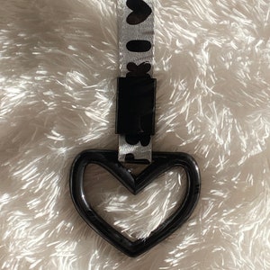 Black Heart Tsurikawa Drift Charm JDM Wave Tuner Car Accessories
