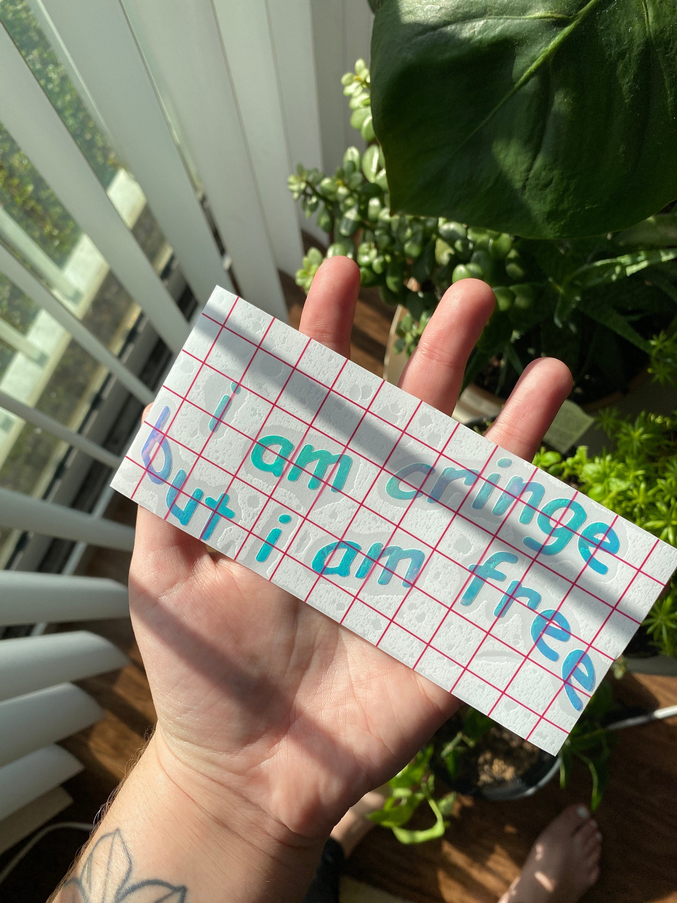 I Am Cringe but I Am Free Vinyl Decal Bumper Sticker for Car Etsy