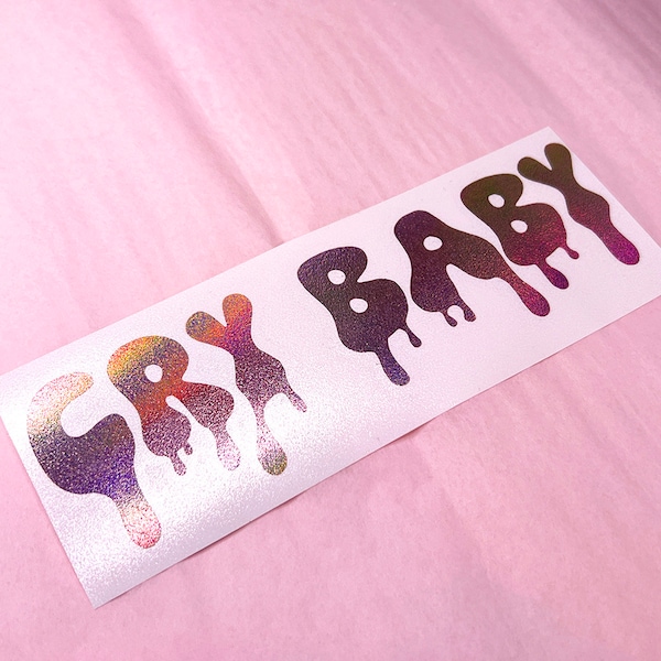 Cry Baby Vinyl Decal Bumper Sticker for Car Window