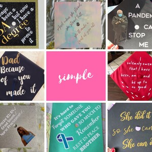 Custom Graduation Cap, Custom Graduation Cap Topper, Personalized Graduation Cap image 9